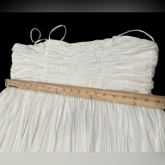 Anthropologie Forever That Girl Mini Dress Size XL White Spaghetti Straps Flowy - Picture 15 of 15